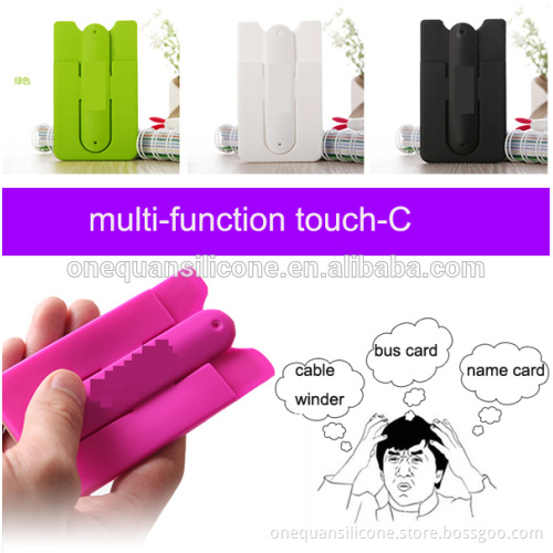 silicone 3M sticker adhesive smart phone pocket